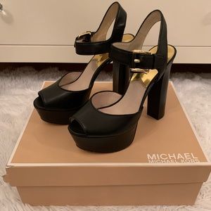 Michael Kors Leather Platform Heels